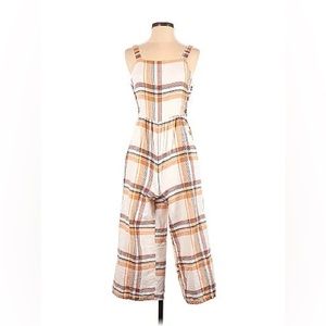 American Eagle Plaid Jumpsuit Square Sleeveless